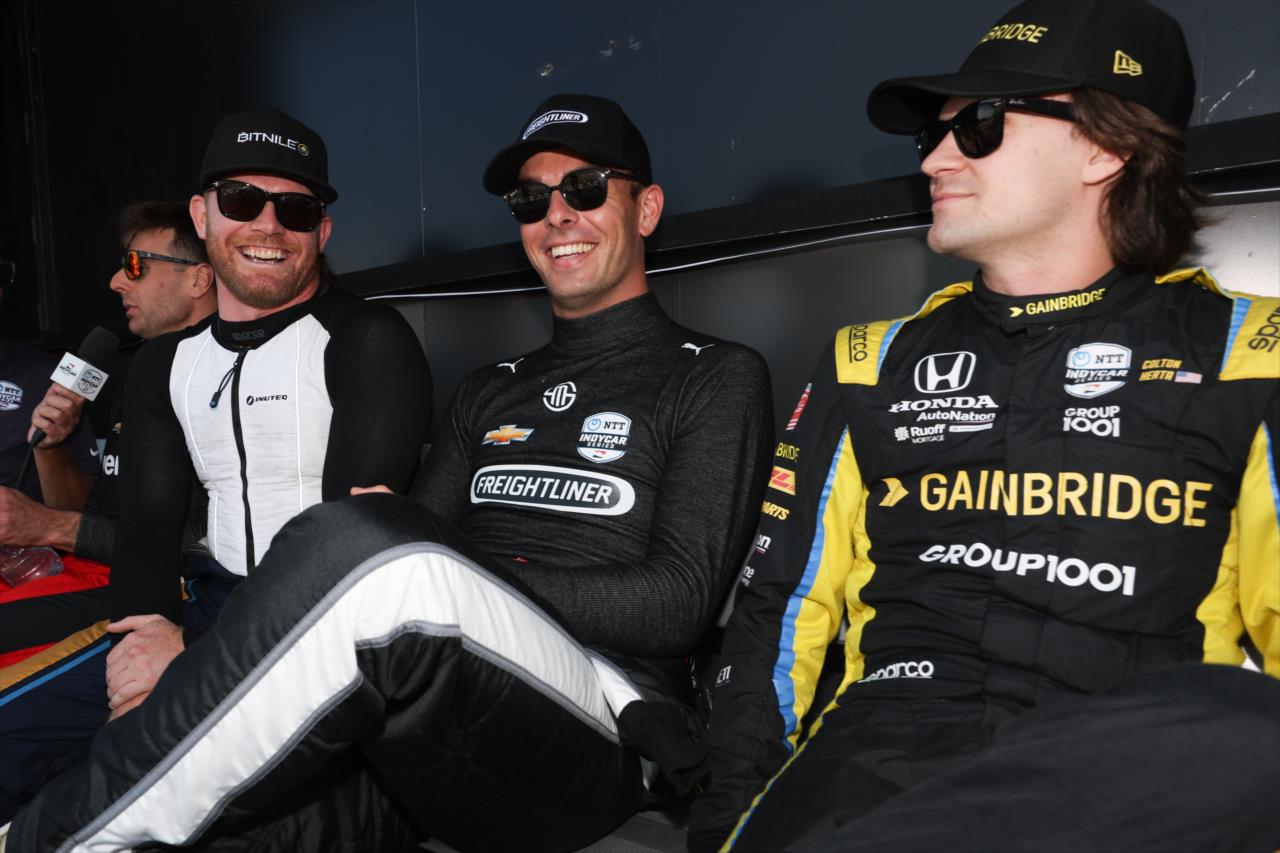 Conor Daly, Scott McLaughlin and Colton Herta - Hy-Vee Salute to Farmers 300 - By: Chris Owens -- Photo by: Chris Owens